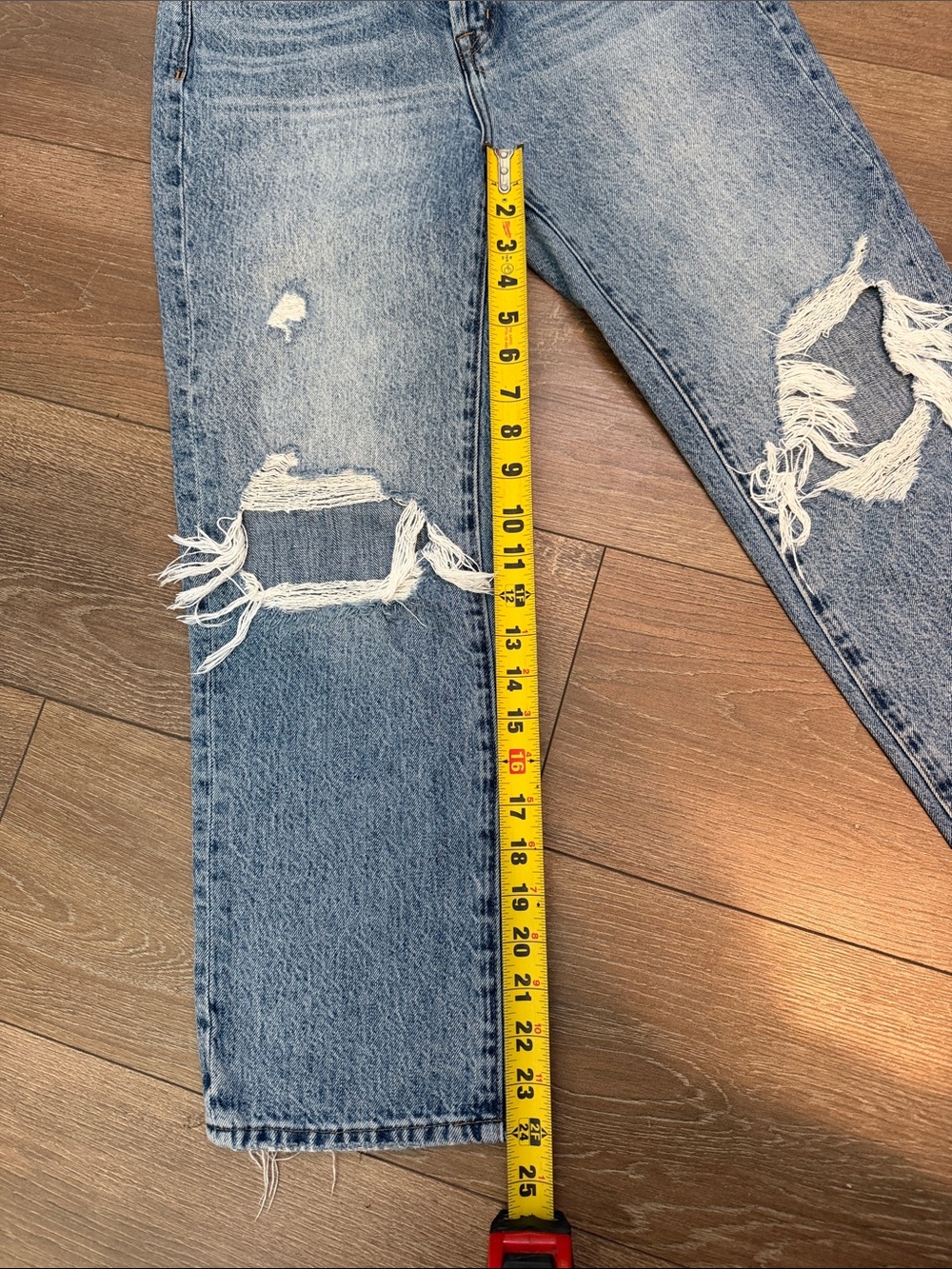 pistola Light Blue Distressed Boyfriend Jeans - Picture 4 of 5